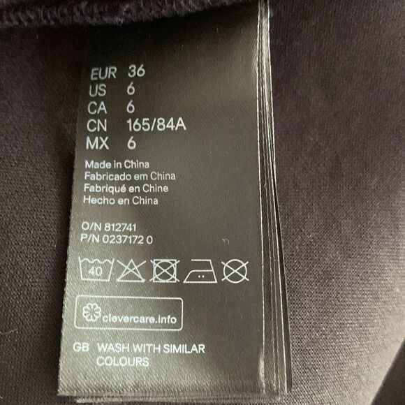 Alexander Wang H&M Black Neoprene Scuba Dress Sz 6 - Picture 11 of 13